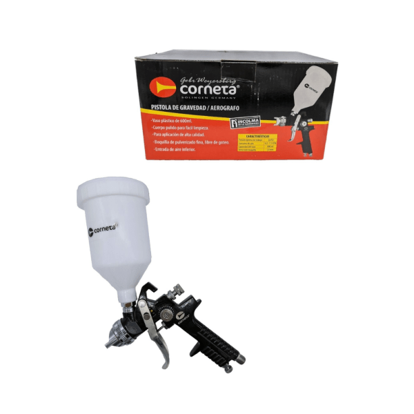 56902306  PISTOLA DE GRAVEDAD CORNETA VASO PLASTICO 600 ML