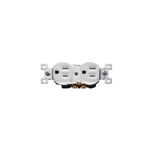 YQ15R-S  TOMA DOBLE POLO A TIERRA EXE  YQ15R-S BLANCA