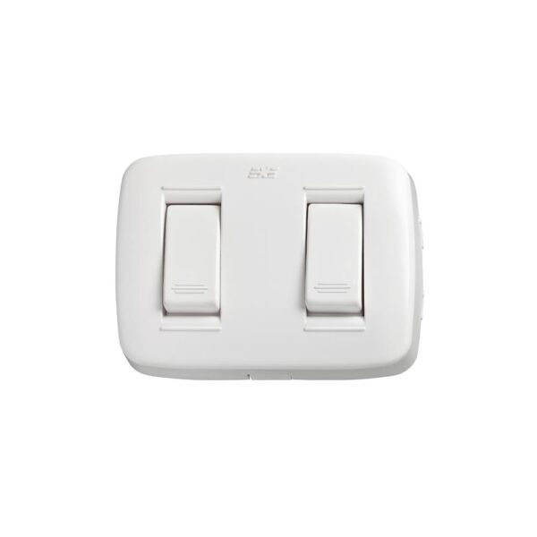 12022  INTERRUPTOR DOBLE CONMUTABLE BLANCO DUE