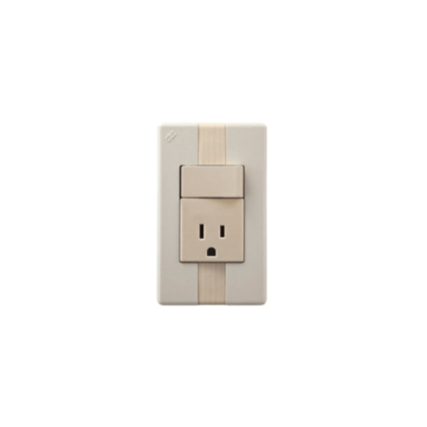 916  INTERRUPTOR  SENC + TOMA AMERICANA ABITARE MARFIL 39195