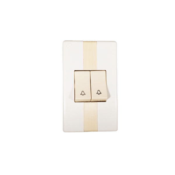 955  BOTON TIMBRE DOBLE ABITARE MARFIL 35057