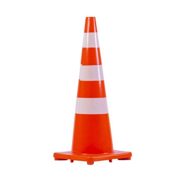CONO SEÑALIZACION 90CM BASE 36X36 NARANJA REFLECTIVO