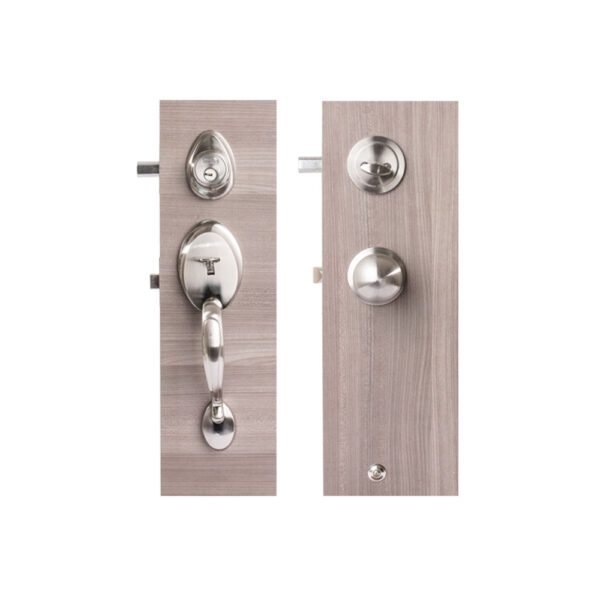 728901 COMBO GRECIA 289 ENT/PPAL LLAVE-PERILLA C/POMO CROMO MATE