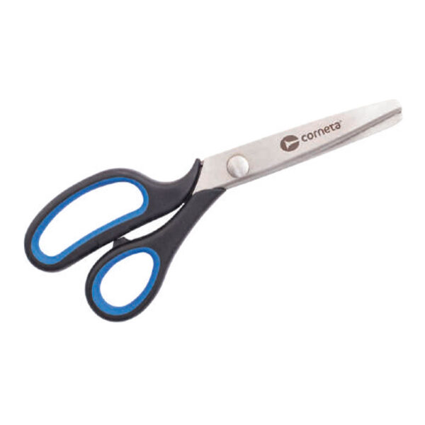 71550709  TIJERA ZIG ZAG     CORNETA OJO. PLAST 23 CM  9"