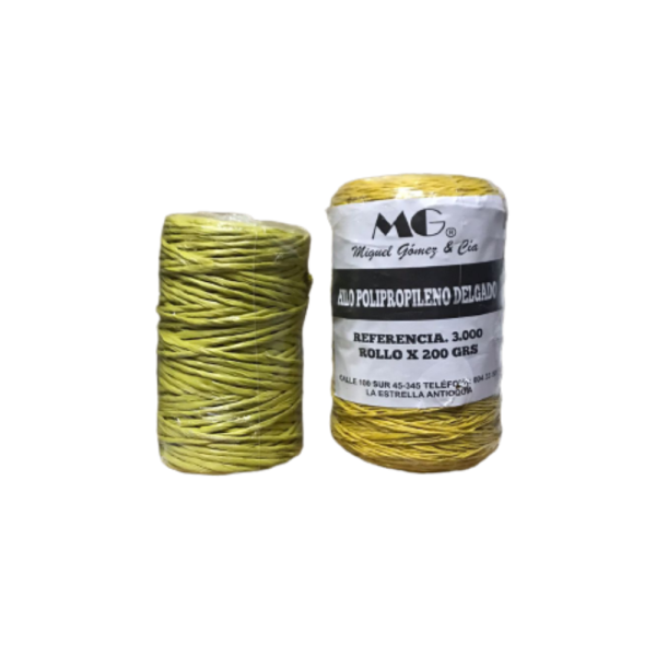 HILO PLASTICO 12000 AMARILLO MG ROLLO