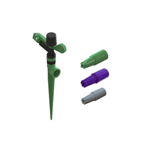 KIT ASPERSOR DE ROSCA 1/2 + ESTACA + (3) BOQUILLAS REF 1028