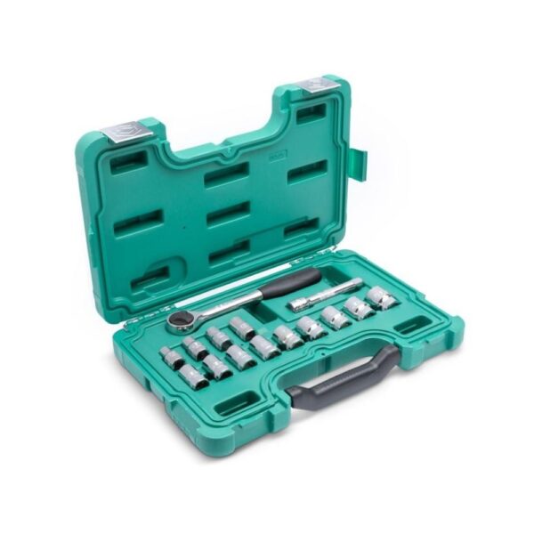 ST09525SJ  JG COPAS 1/2" 6PT CAJA PLASTICA 15 PZ MM (CABEZA REDONDA)