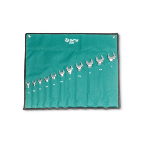 ST09068SJ  JG LLAVES COMBINADAS (ESPEJO) LONA 11PC 3/8 - 1 PUL