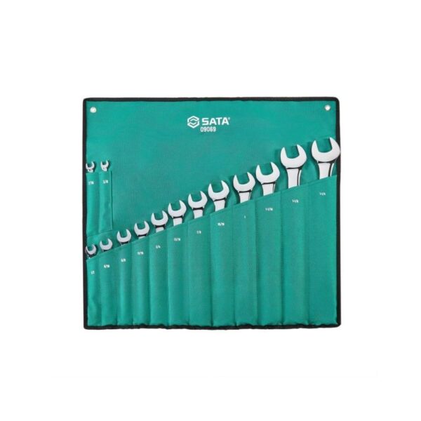 ST09069SJ  JG LLAVES COMBINADAS (ESPEJO) LONA 14PC 3/8 - 1.1/4 PUL
