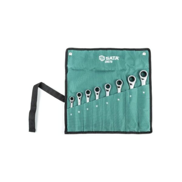 ST09079SJ  JG LLAVES COMB SPEEDY C/ RATCHET ESTUCHE 8PC 8 - 19 MM