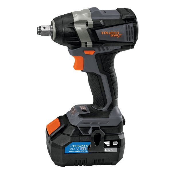 PISTOLA DE IMPACTO INALAMBRICA INDUSTRIAL 20V 4Ah TRUPER MAX-20L