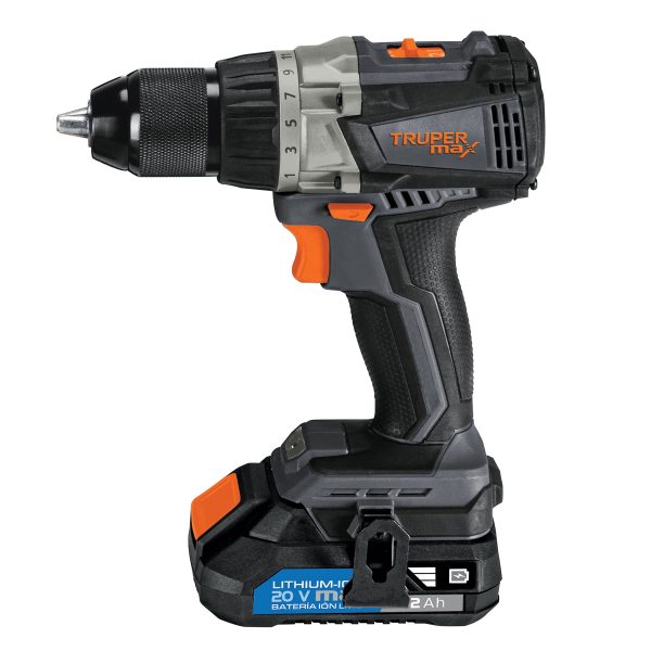 TALADRO INALAMBRICO INDUSTRIAL 1/2" 20V TRUPER MAX-20T