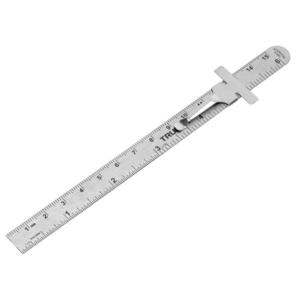 REGLA DE BOLSILLO ACERO INOXIDABLE 6" (15 CM) TRUPER RGL-15B