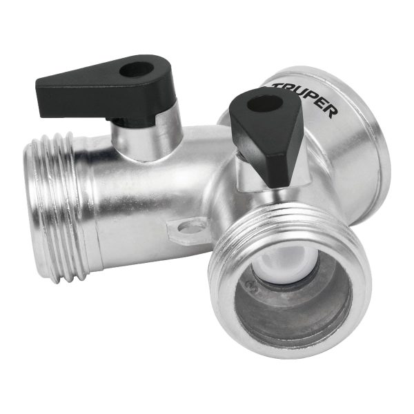 ADAPTADOR ¨Y¨ PARA 2 MANGUERAS CROMADO