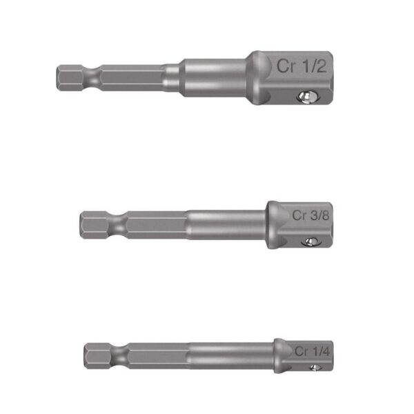 JUEGO 3 ADAPTADORES PARA COPAS 1/2" - 3/8" Y 1/4" TRUPER ADA-3