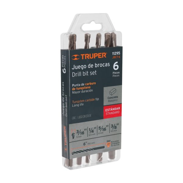 JGO BROCAS CONCRETO 6 PZAS TRUPER JBCT-6