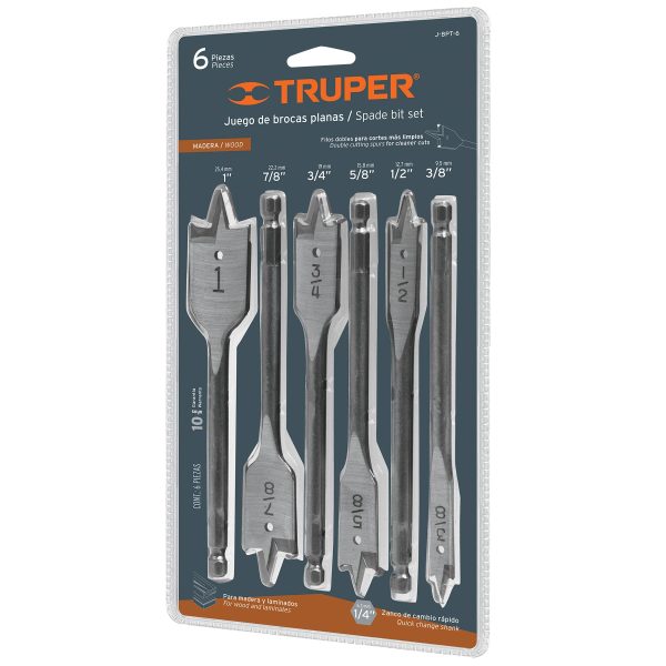 JGO BROCAS   TRUPER TIPO ESPADA     6 Pzas J-BPT-6