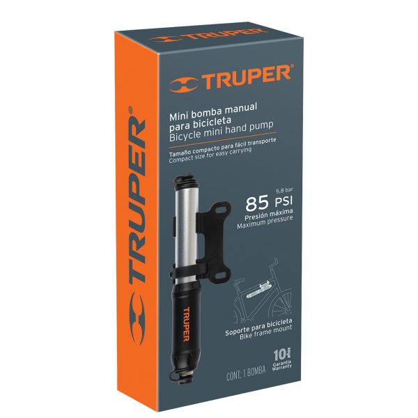 INFLADOR DE AIRE PARA BICICLETA  75 PSI TRUPER - Imagen 2