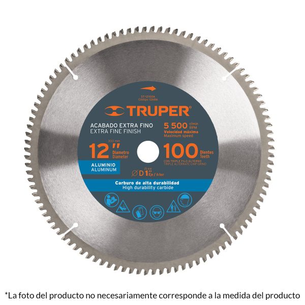 DISCO SIERRA PARA ALUMINIO 12"