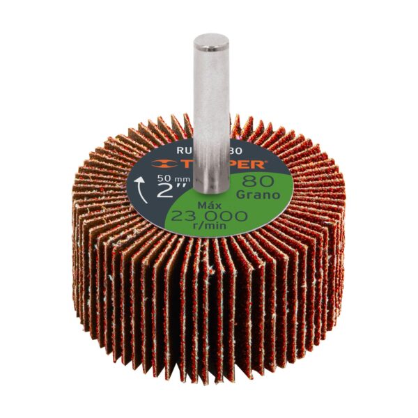 RUEDA FLAP GRANO 80 ZANCO 1/4" TRUPER