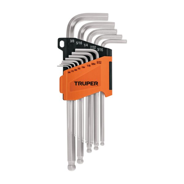 JUEGO DE 13 LLAVES ALLEN LARGAS PULGADAS TRUPER ALLX-13P