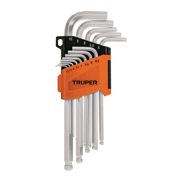 JUEGO DE 13 LLAVES ALLEN LARGAS MILIMETRICAS TRUPER ALLX-13M