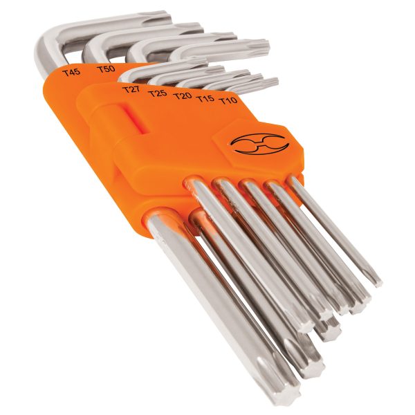 JUEGO DE 9 LLAVES TORX LARGAS TRUPER