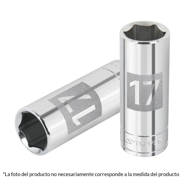 COPA LARGO CUADRO 3/8" HEXAGONAL PULGADAS