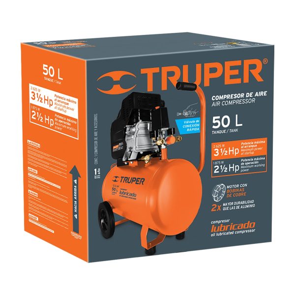 COMPRESOR INDUSTRIAL 50 LTS 4.5 HP TRUPER COMP-50LT - Imagen 3