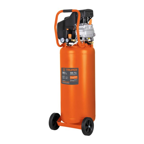 COMPRESOR 3.5 HP 80 LITROS VERTICAL TRUPER COMP-80LV