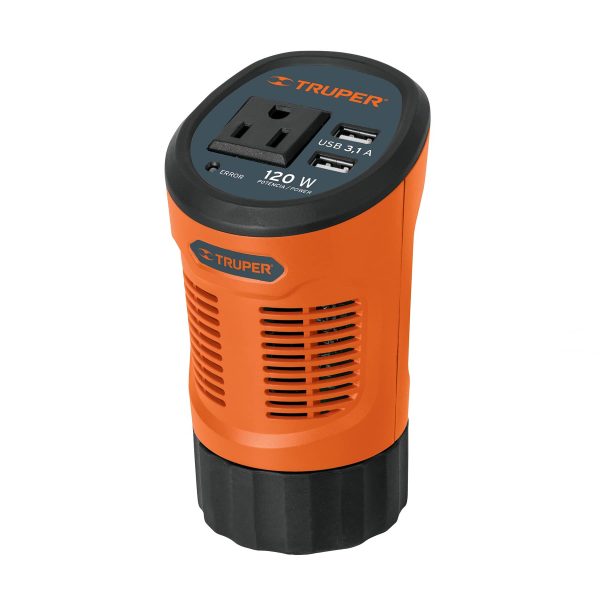 INVERSOR DE CORRIENTE 120 W TIPO VASO TRUPER INCO-120