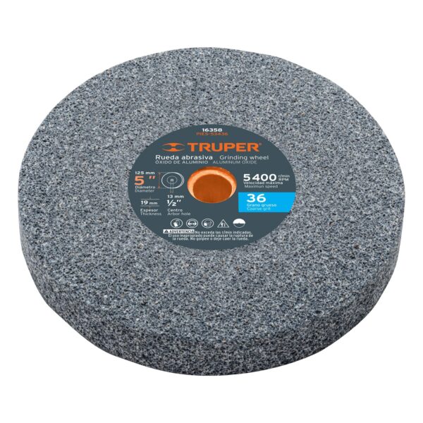 RUEDA ABRASIVA P/ESMERIL 5X3/4" G.36 TRPER