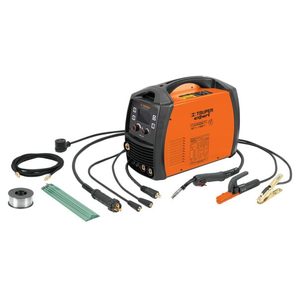 SOLDADORA MIG -TIG - SMAW MULTIPROCESO BI-VOLTAJE 200 AMP TRUPER SOMU-200X