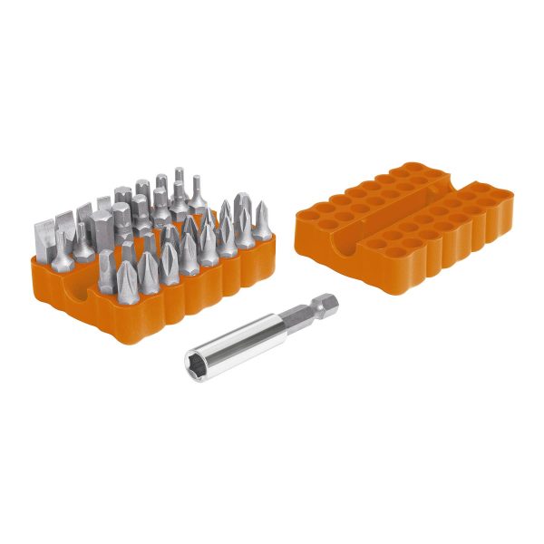 JUEGO DE 33 PUNTAS LARGO 1" TRUPER CON ESTUCHE