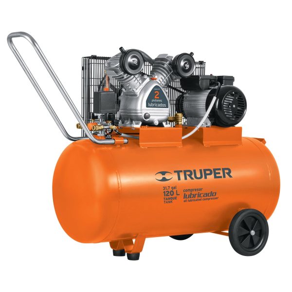 COMPRESOR 120 LTS 4 HP HORIZONTAL 220V TRUPER COMP-120LH