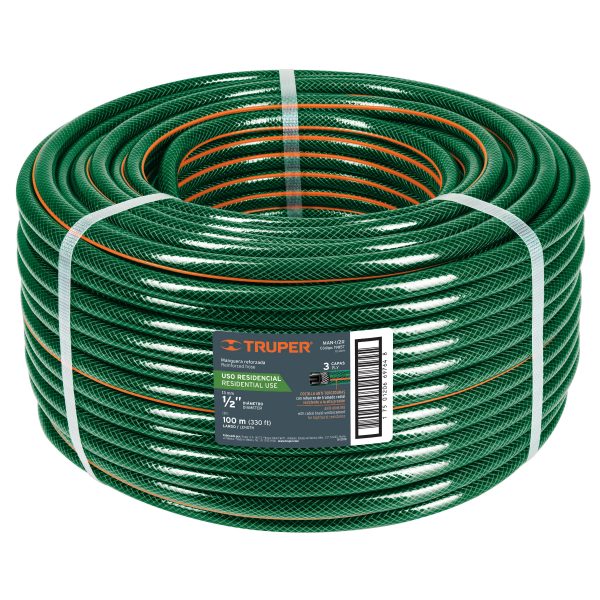 MANGUERA 1/2" 3 CAPAS REFORZADA X 100 MTS TRUPER
