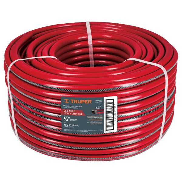 MANGUERA 1/2" 4 CAPAS REFORZADA X 100 MTS TRUPER
