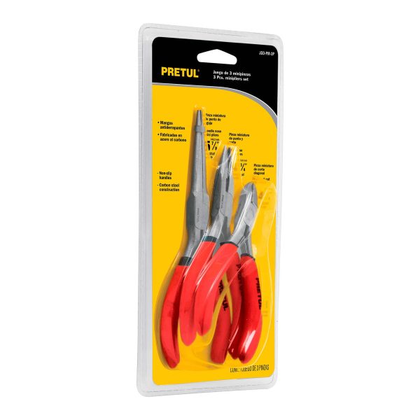 JUEGO DE 3 MINI PINZAS PRETUL