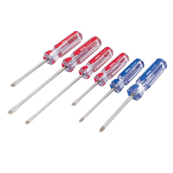 JGO 6 DESTORNILLADORES MAGO PVC PRETUL