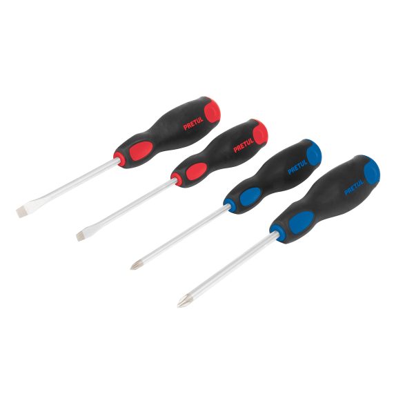 JGO DE 4 DESTORNILLADORES MAGO COMFORT GRIP PRETUL