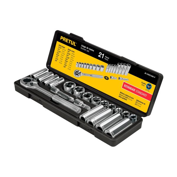 JGO COPAS    PRETUL 21 pzas pulgad. JD-3/8X21SAE-P