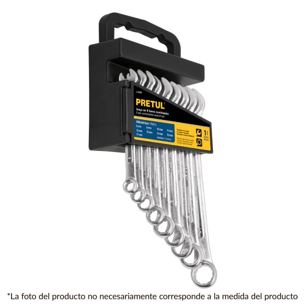 LLAVES MIXTA PRETUL  JGO 9 PZAS  PLG