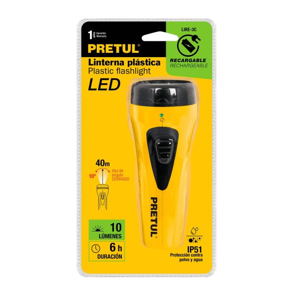 LINTERNA RECARGABLE DE 3 LED PRETUL - Imagen 3