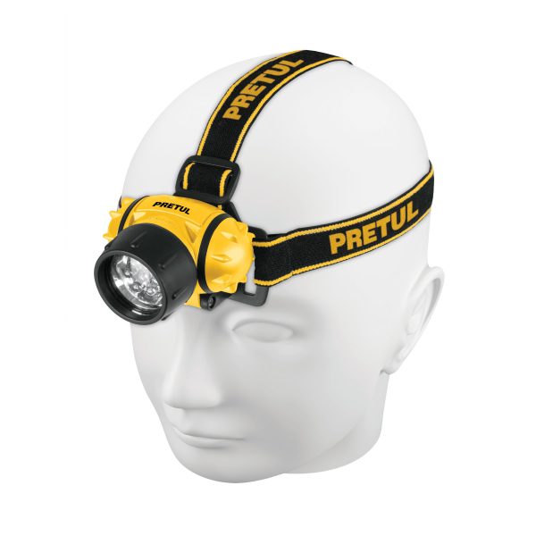 LINTERNA PARA CABEZA 7 LEDS 65 LUMENES PRETUL LI-CA-3AAP