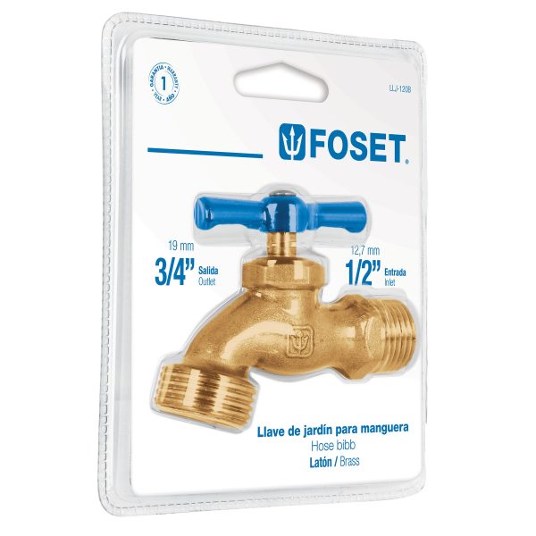 LLAVE DE 1/2" LATON  120 GR BLISTER FOSET