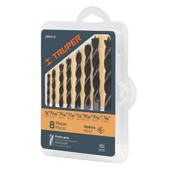 JUEGO DE 8 BROCAS PARA MADERA
