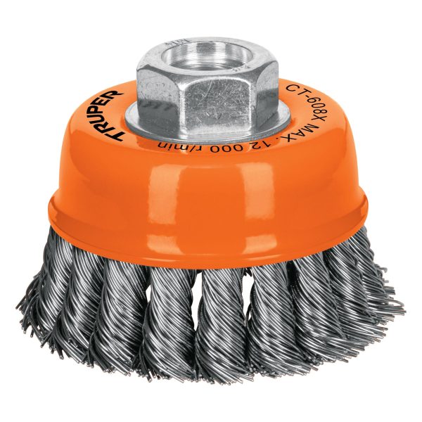 GRATA COPA TRENZADO GRUESO 3" X 5/8" TRUPER CT-608X