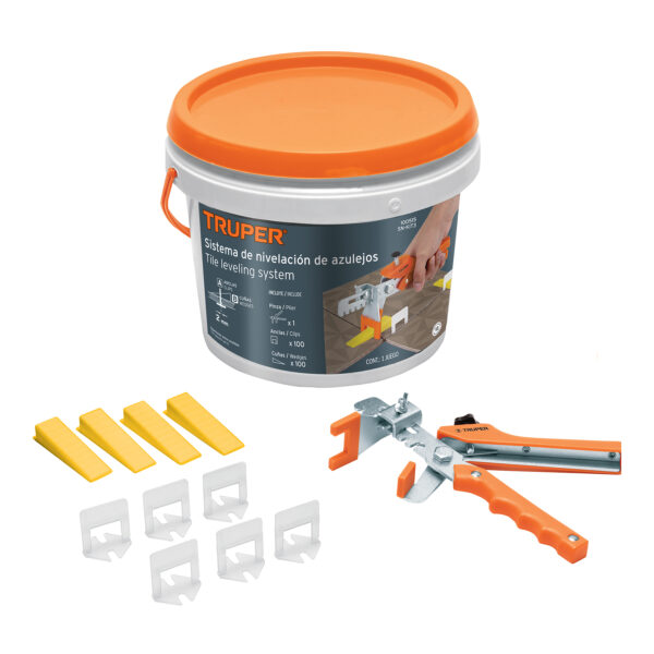 KIT NIVELACION PARA BALDOSA-CERAMICA (1 PINZA 100 ANCLAS 100 CUÑAS) TRUPER SN-KIT3