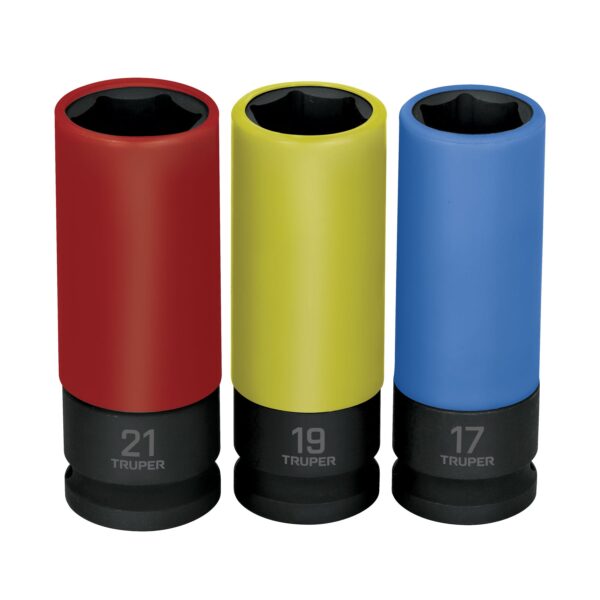 JUEGO DE 3 COPAS DE IMPACTO 17-19-21 MM TRUPER JDI-1/2X3MP