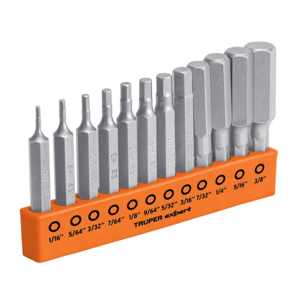 JUEGO DE 12 PUNTAS HEXAGONALES STD LARGO 2”(50MM) TRUPER